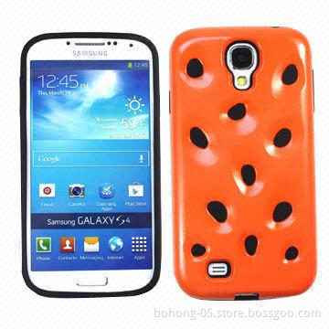 Hard Case for Samsung S4, PC and Silicone Materials, Watermelon Pattern PC + Silicone Combo